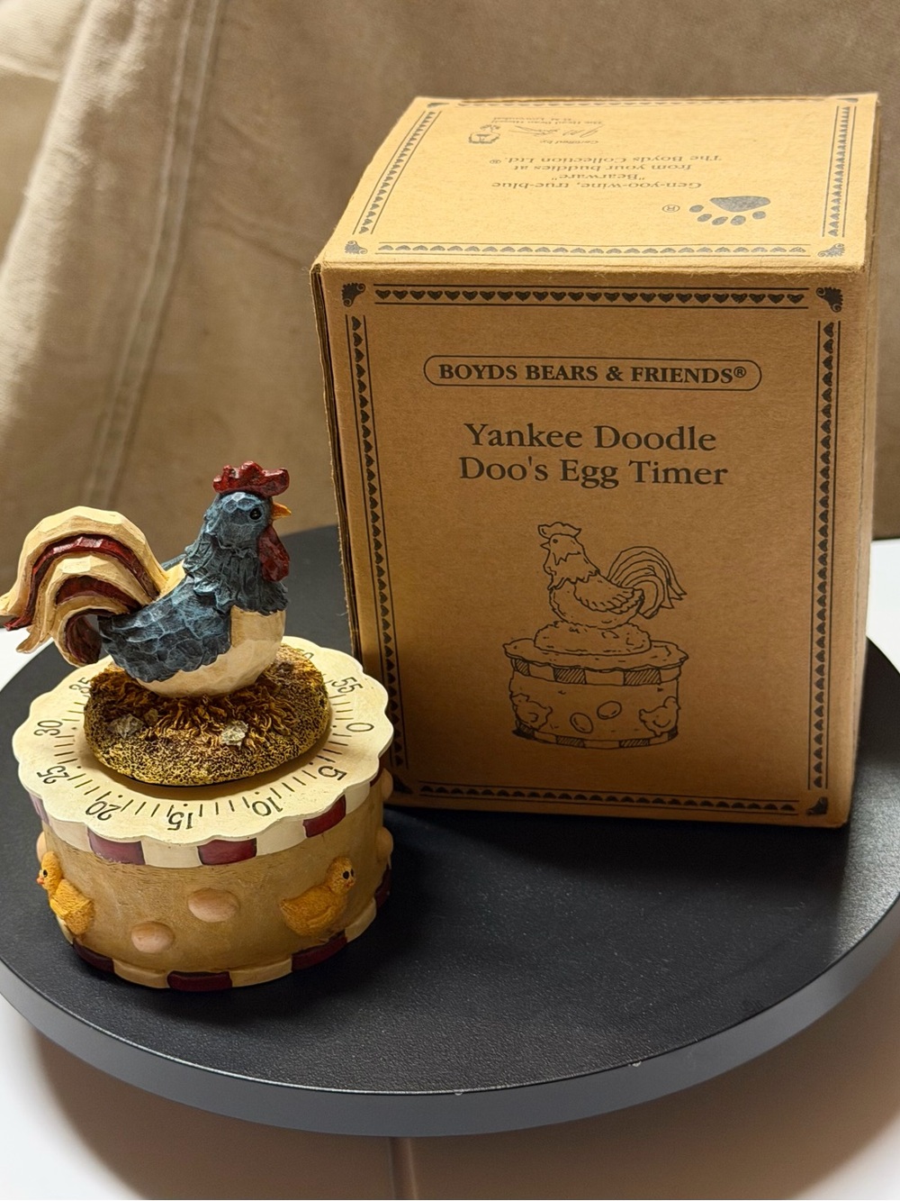 Boyds Bears & Friends Yankee Doodle Doo's Egg Timer - Yellow & Blue Rooster